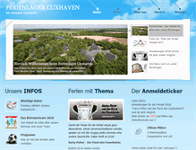 Tablet Screenshot of ferienlager-cuxhaven.de
